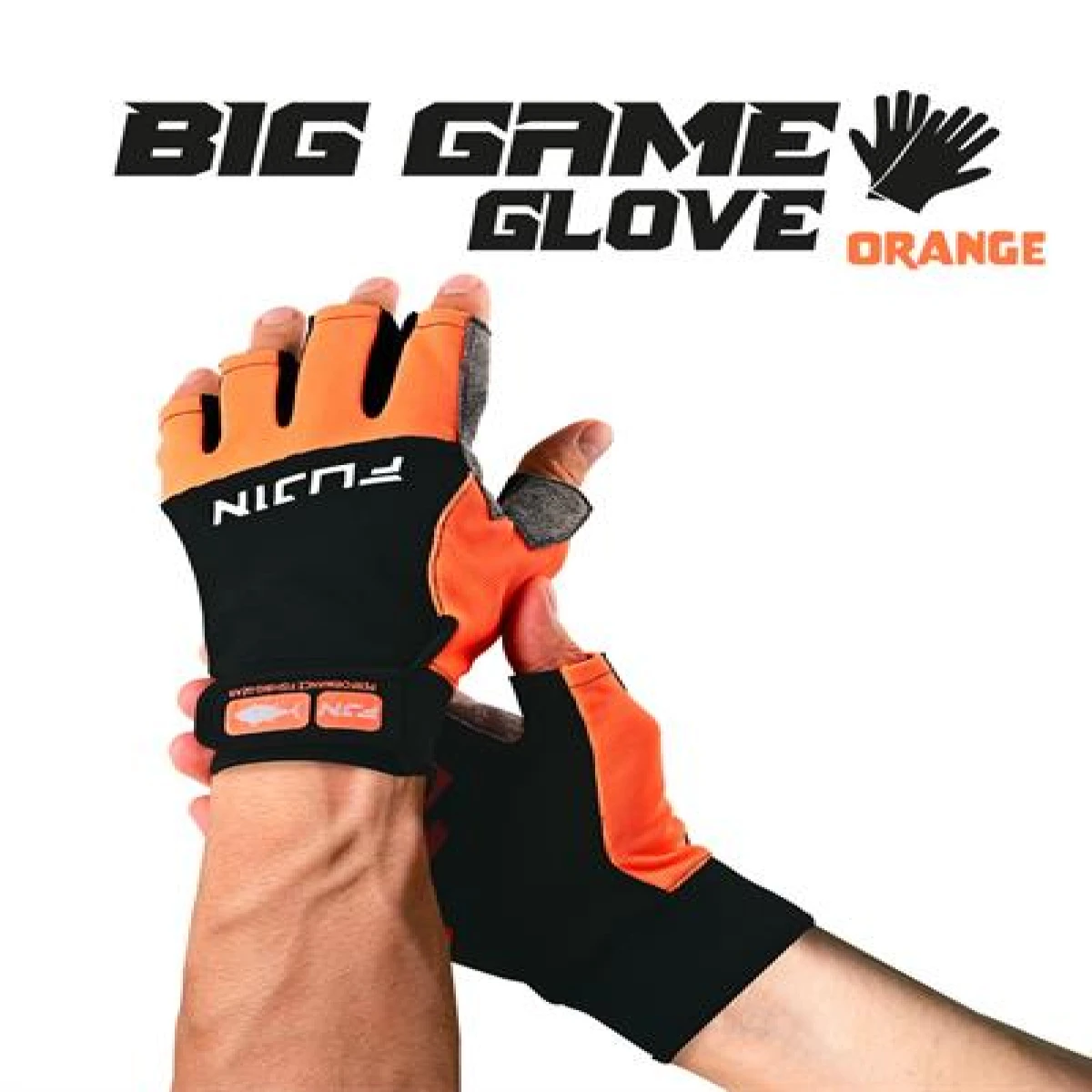 Fujin Pro Angler S24 Big Game Gloves Orange - S/M