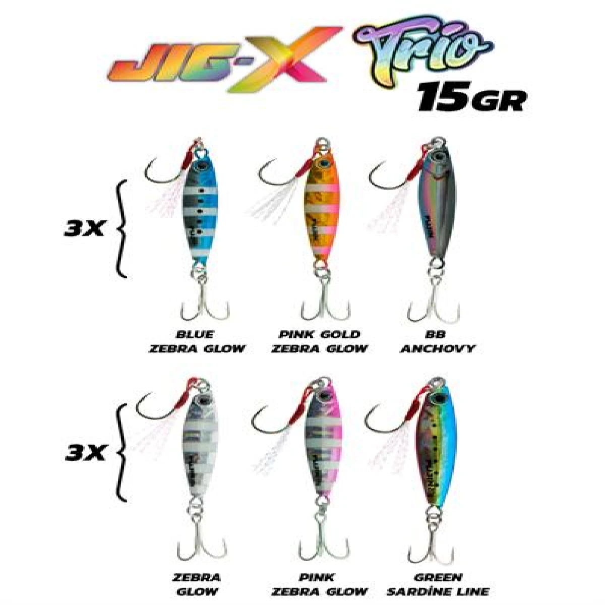 Fujin Jig-X Trio 3lü Micro Jig 15gr  - TR1