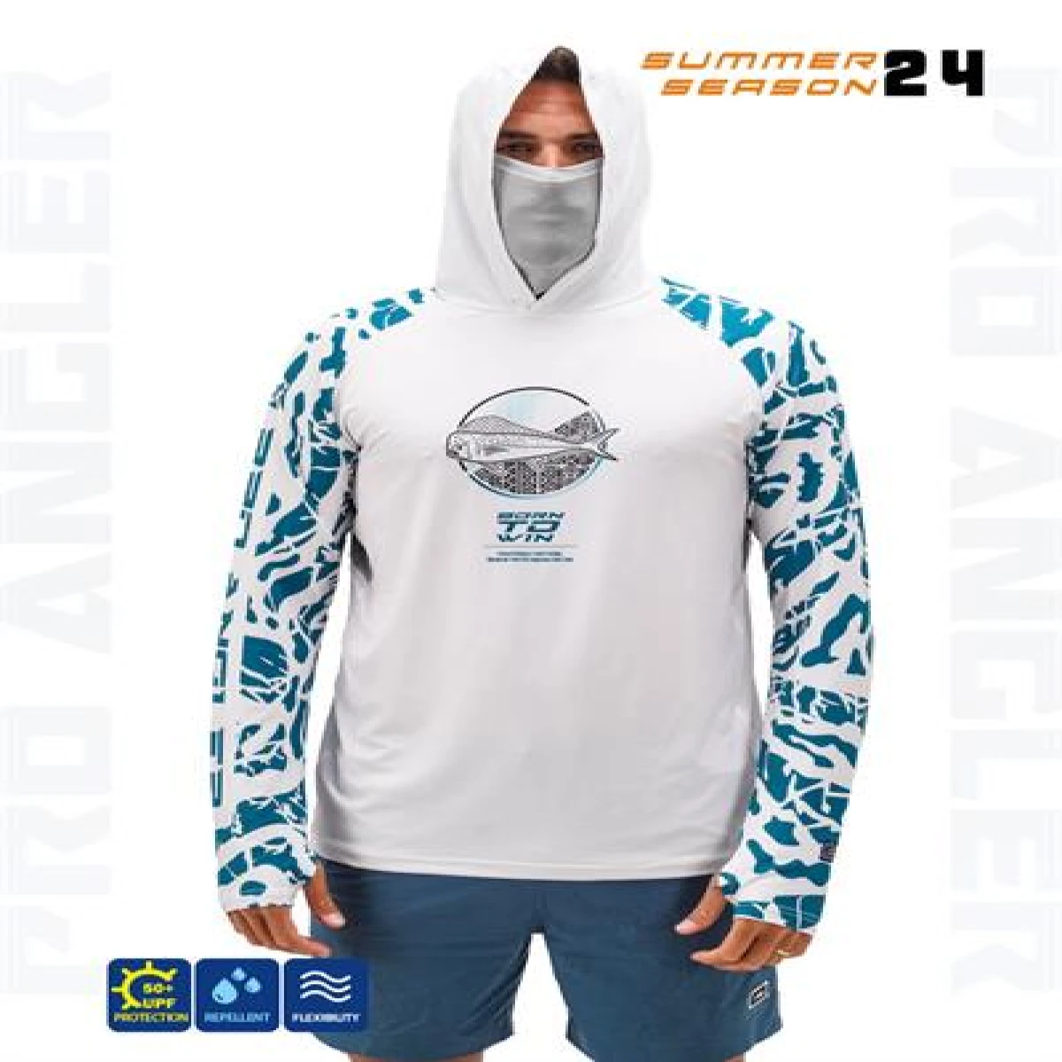 Fujin Pro Angler S24 Buff&Hoodie Lambuka Green #S - XXXLarge