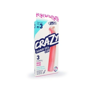 FIIISH Crazy Sand Ell 220 3 Corps Silikon Yem rose fluo