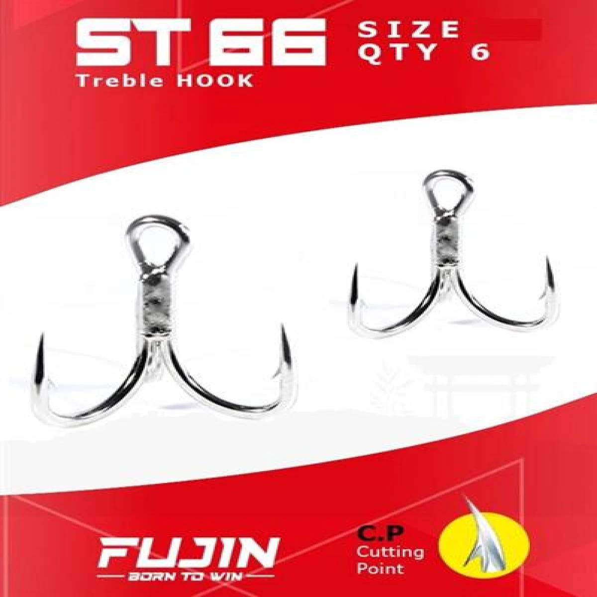 Fujin ST66 Üçlü Maket Balık İğnesi Nickel - 1 no