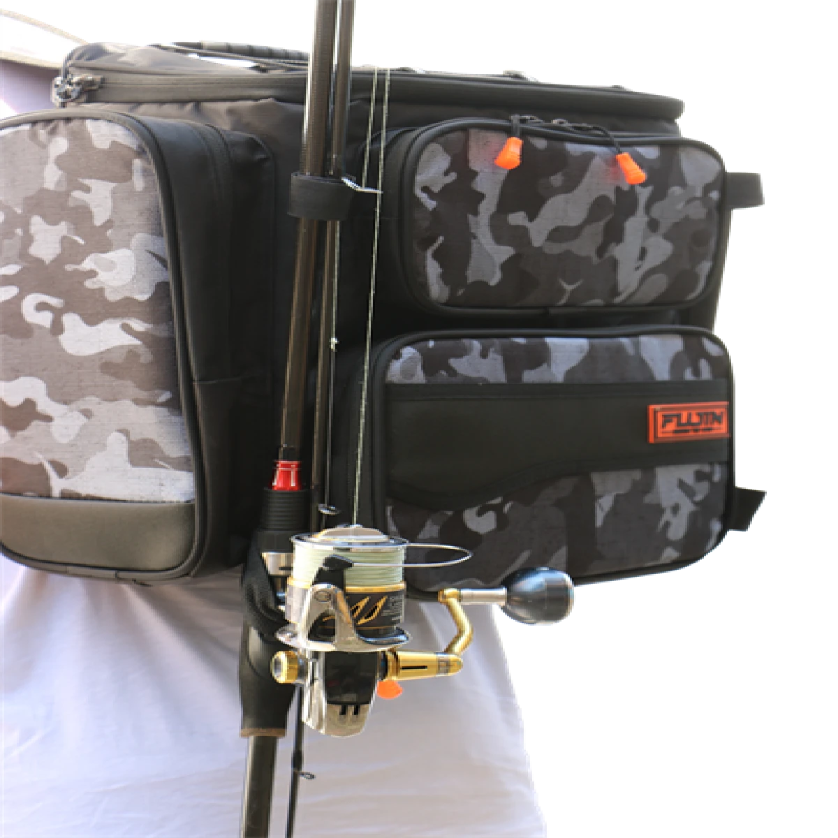 Fujin Black Camo Bag - Balıkçı Sırt Çantası