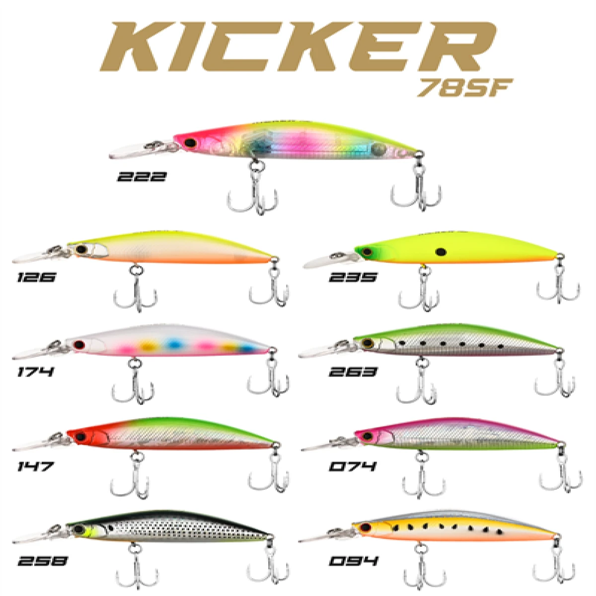 Fujin Kicker SF 78mm 10.6gr Maket Balık - 126 Chart Back Pearl