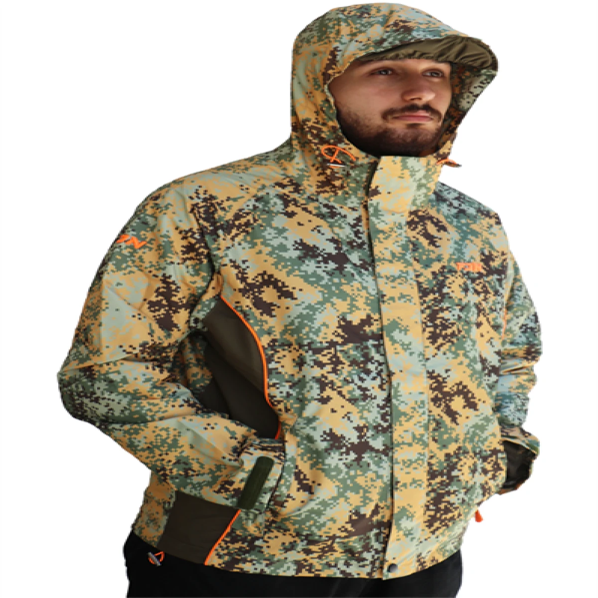 Fujin Raincoat Yağmurluk Brown Camo - XLargeXL