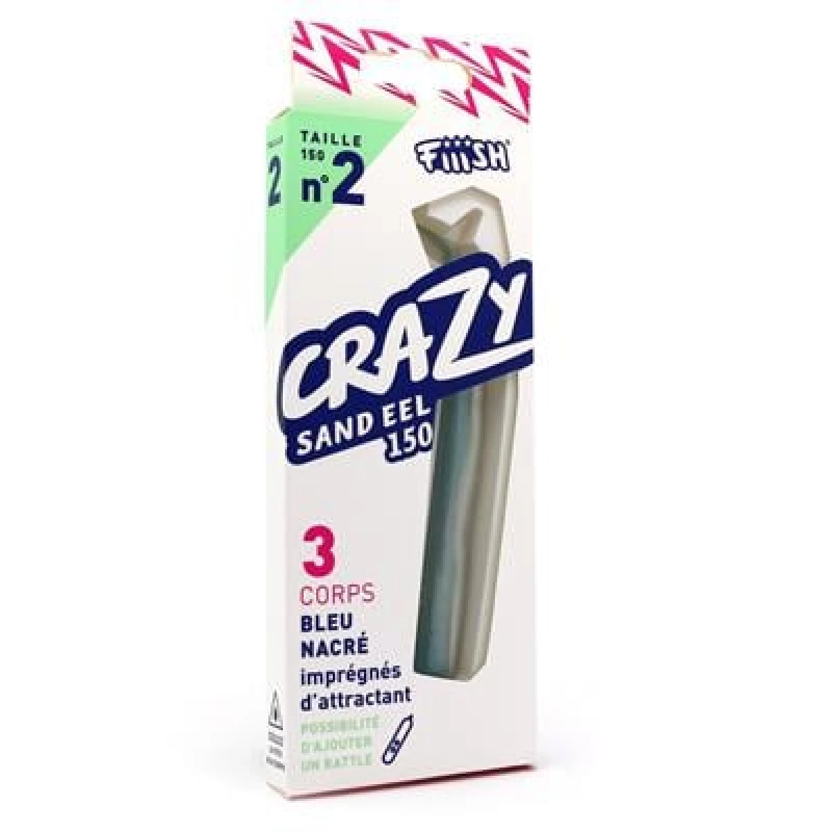 FIIISH Crazy Sand Ell 150 3 Corps Silikon Yem Bleu Nacre