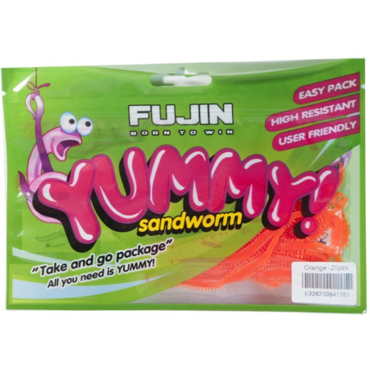 FUJIN Yummy Sandworm 7cm LRF Silikonu - Orange