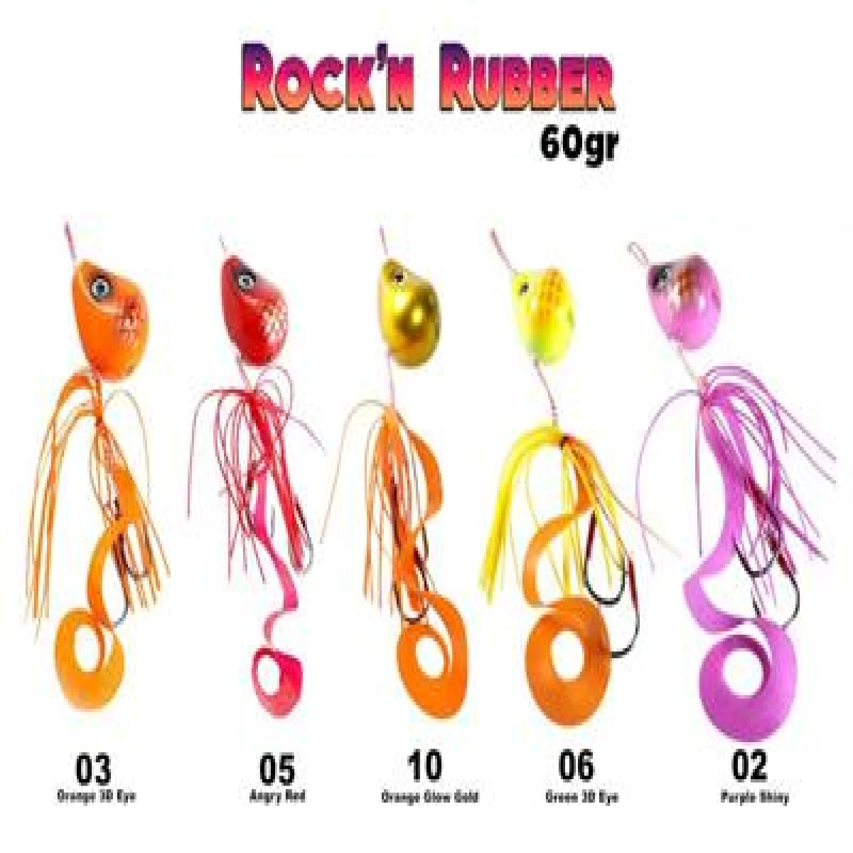 Fujin Rock'n Rubber 60gr Tai Rubber Set - 02PurpleShiny