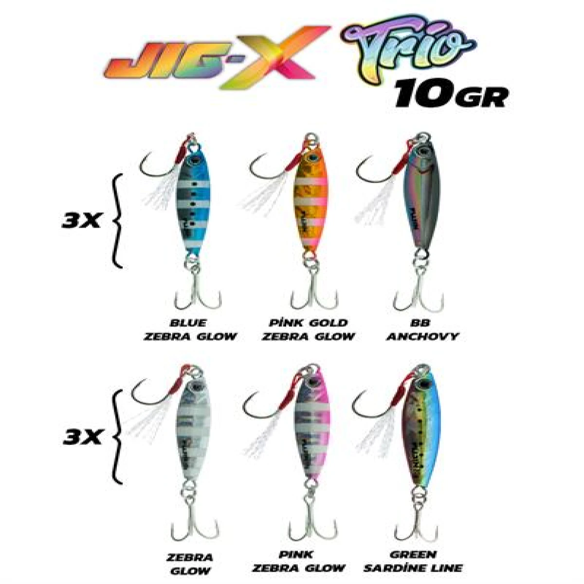Fujin Jig-X Trio 3lü Micro Jig 10gr - TR1