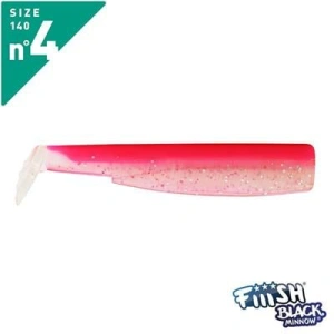 FIIISH Black Minnow 140 3X Corps Silikon Yem rose fluo