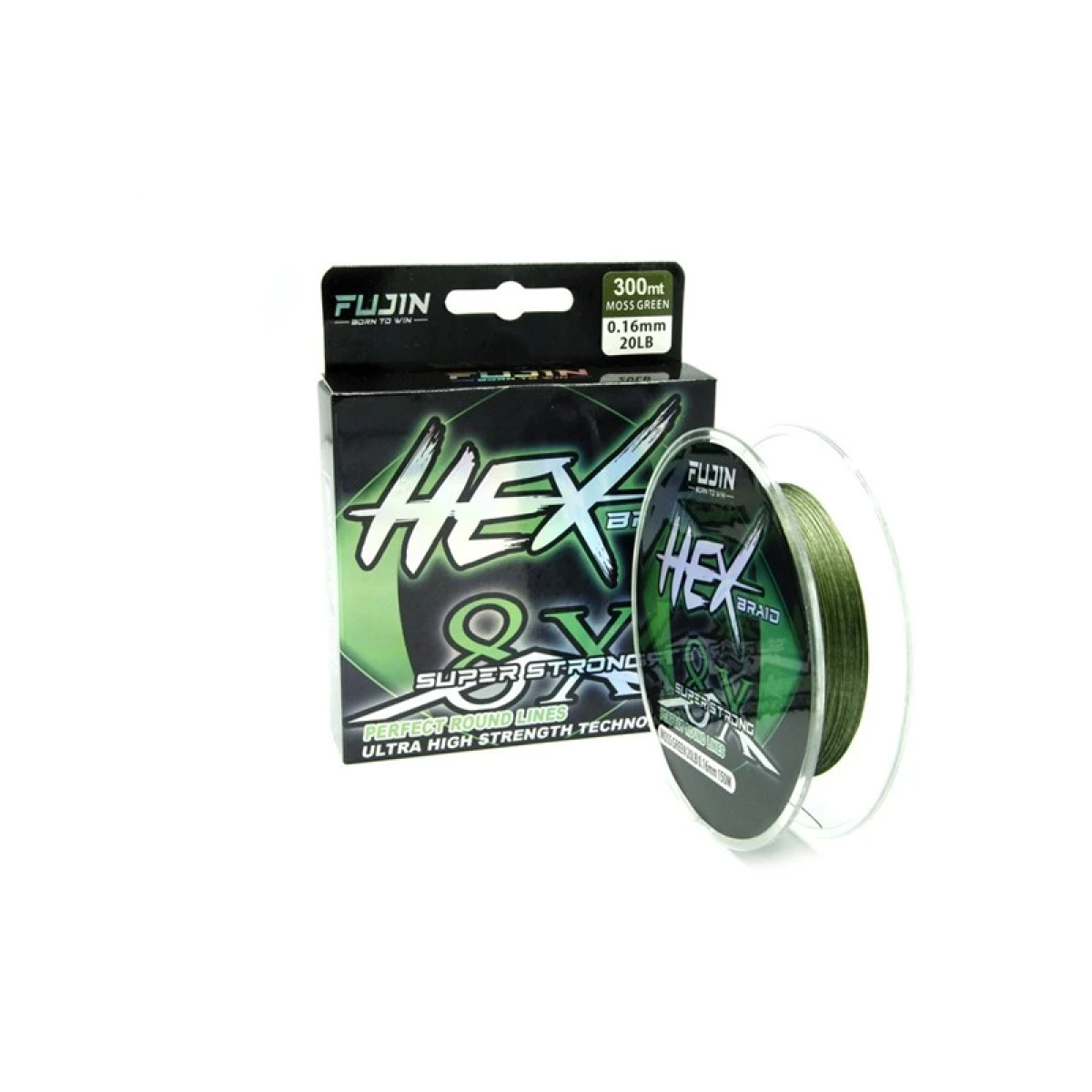 Fujin Hex Braid 8x 300mt Moss Green PE İp Misina