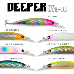 Fujin Deeper 97S-DR Sinking Maket Balık - 034GlowPurple