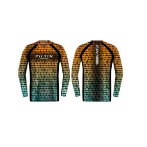 Fujin Performance T-Shirt Aqua Orange Fish - XLarge