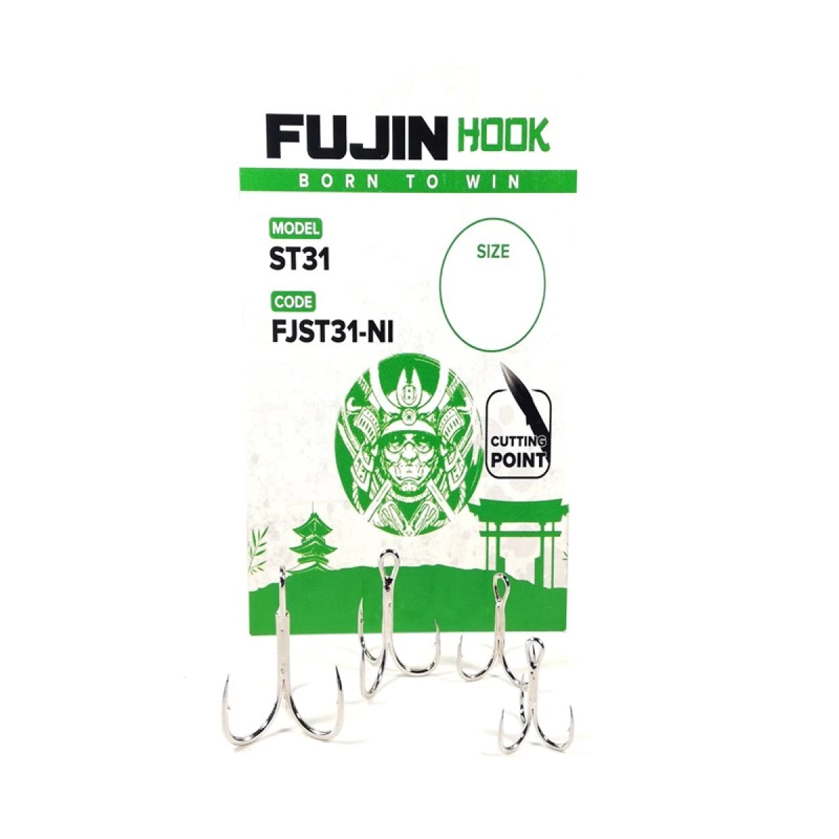 Fujin ST31 Üçlü Maket Balık Kancası Nickel - 8no