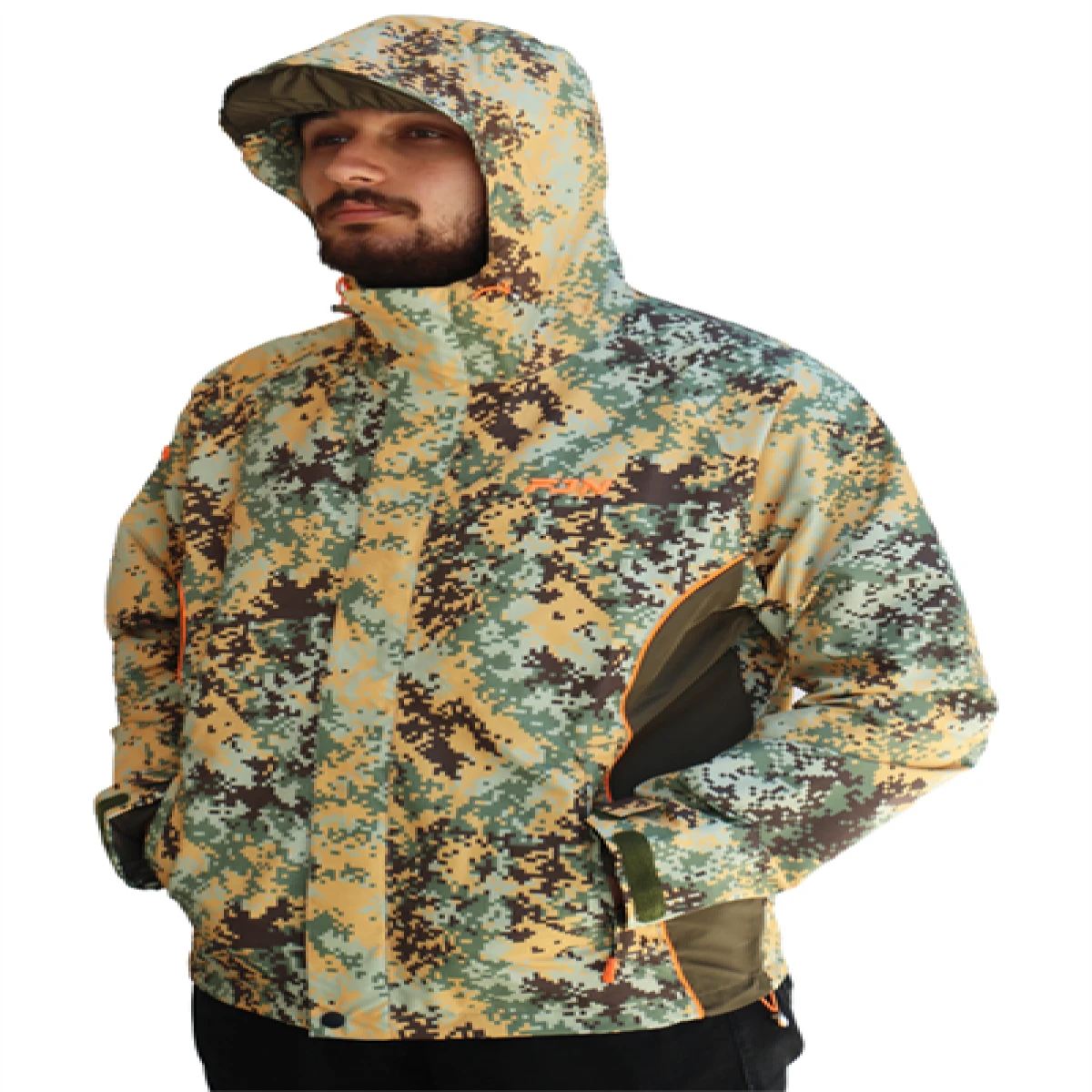 Fujin Raincoat Yağmurluk Brown Camo - XLargeXL