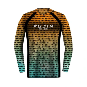 Fujin Performance T-Shirt Aqua Orange Fish - XLarge