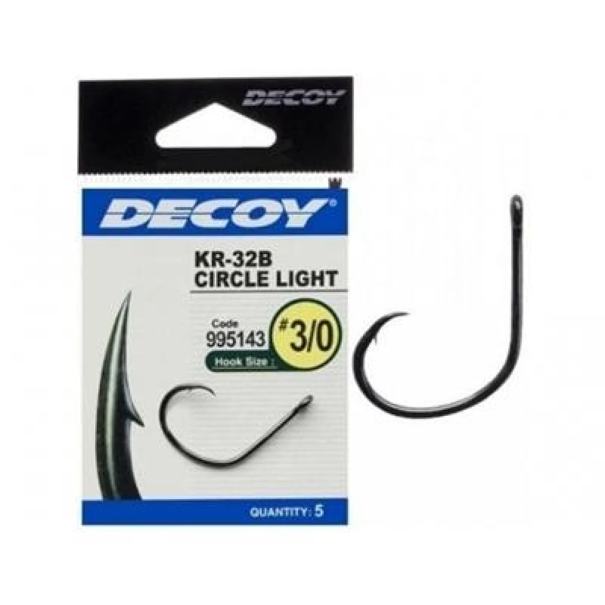 DECOY KR-32B Circle Light Black Nickel Olta İğnesi - 2/0 no