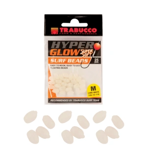 Trabucco Hyper Glow Surf Beads #M Boncuk - White