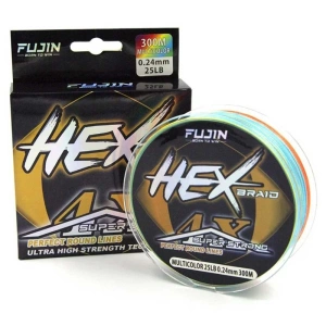 Fujin Hex Braid 4x 300mt Multicolor PE İp Misina - 018mm