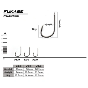 Fujin Fukase Düz Olta Kancası