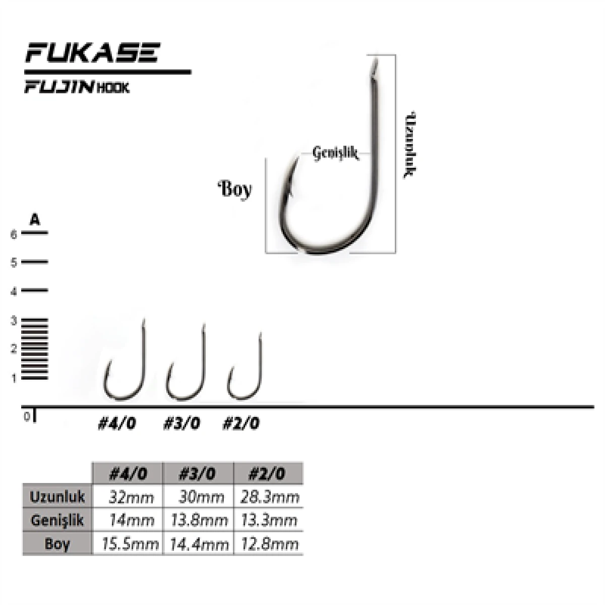 Fujin Fukase Düz Olta Kancası - 2/0