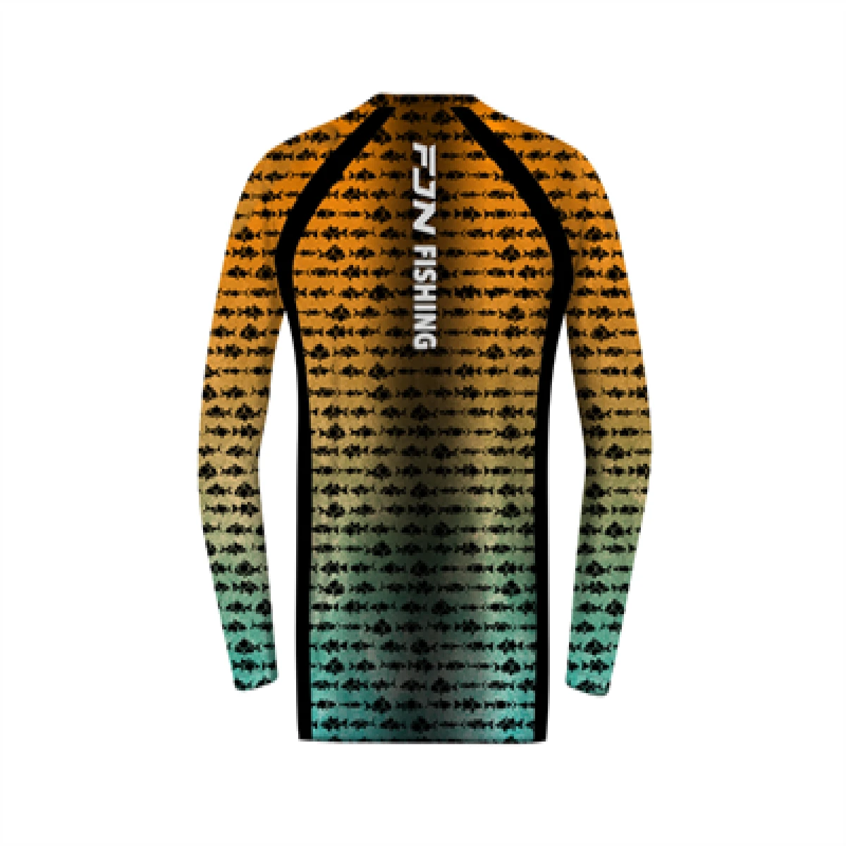 Fujin Performance T-Shirt Aqua Orange Fish - XLarge