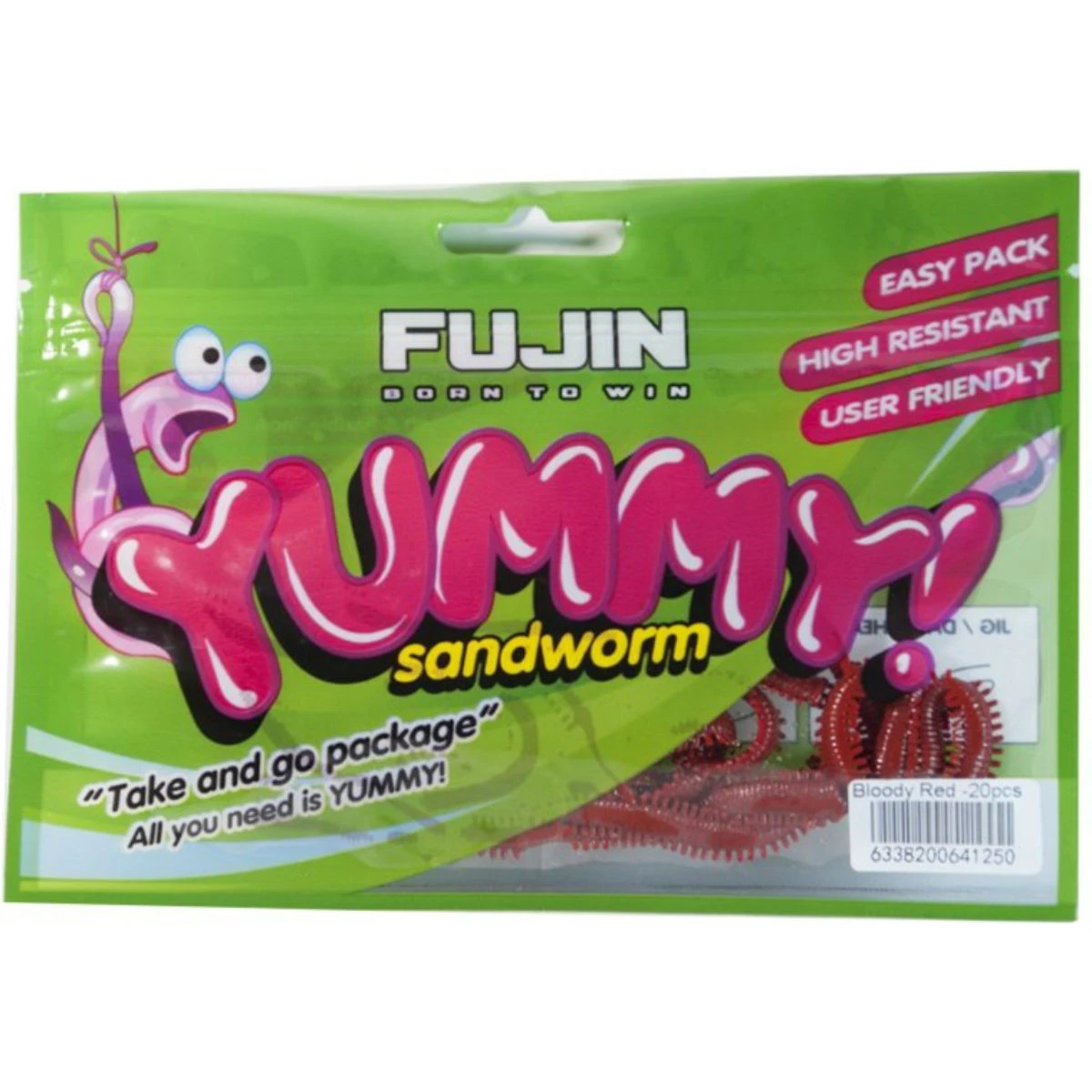 FUJIN Yummy Sandworm 7cm LRF Silikonu - RED