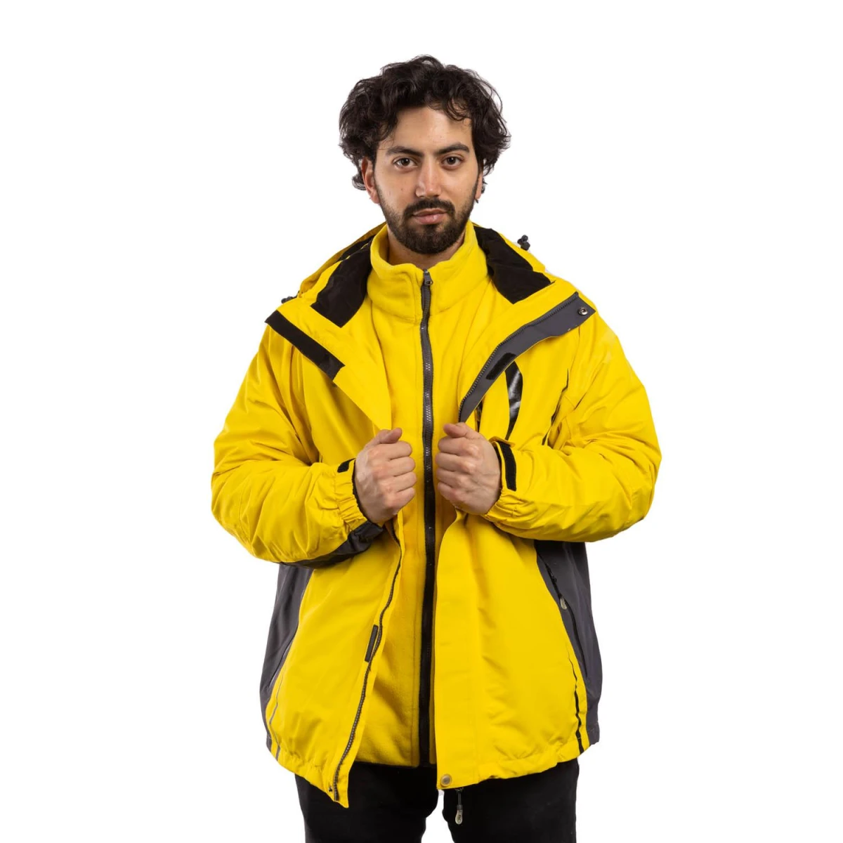 A&C 3 In 1 Erkek Ceket-SARI - 2XL