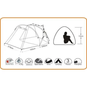 Wildland Alps 300 4 Mevsim 3 Kişilik Kamp Çadırı