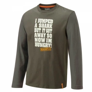 Bear Grylls Craghoppers Shark Uzunkollu Erkek T-Shirt-HAKİ