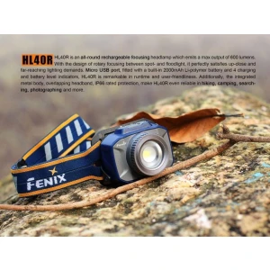 Fenix HL40R Kafa Feneri 600 Lümen Gri
