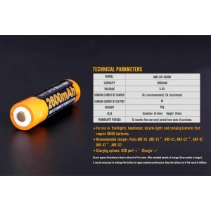 Fenix ARB-L18 2600U Usb Şarjlı Pil
