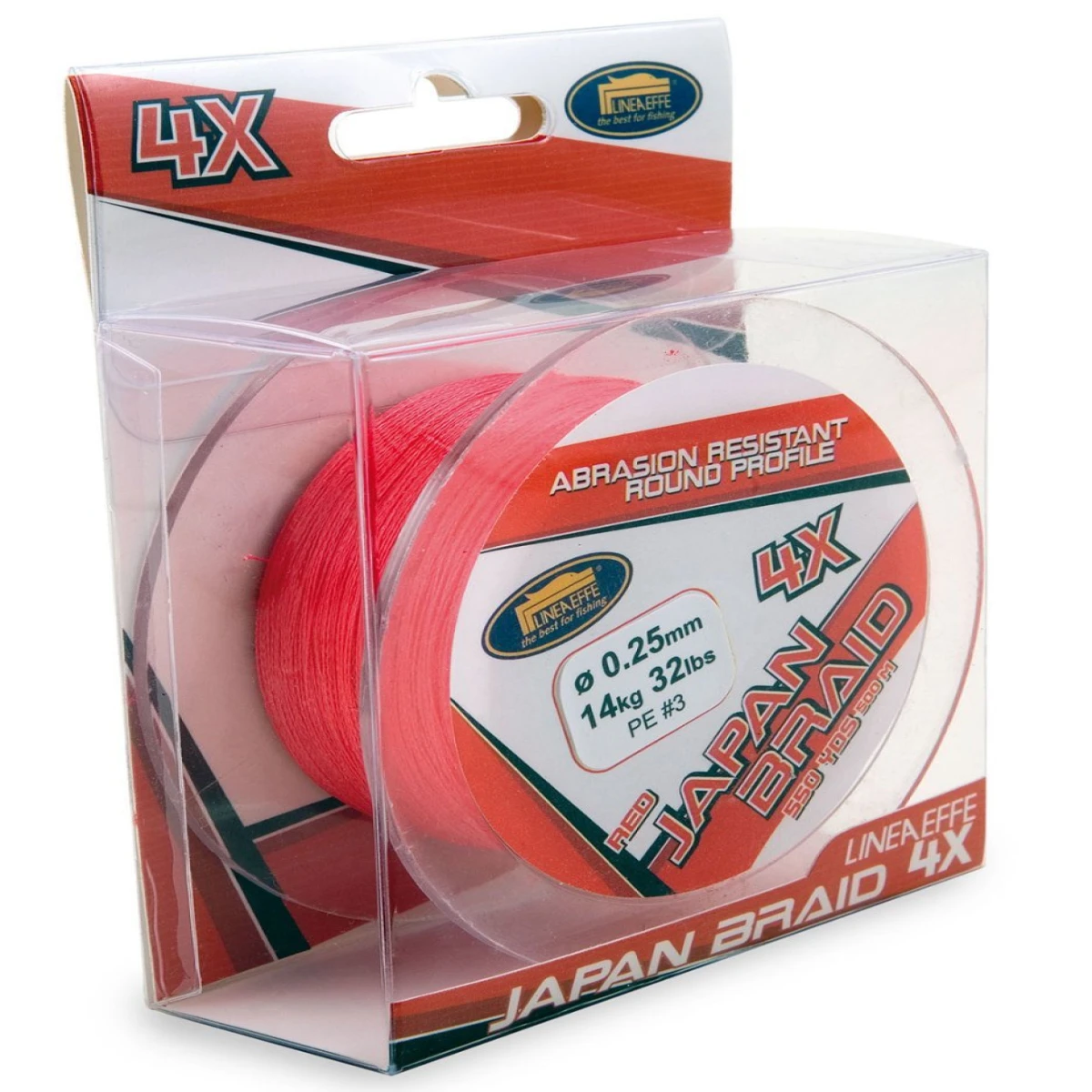 Lineaeffe Japon Braid Red 500 mt 4 Örgü İp - 0.30 mm