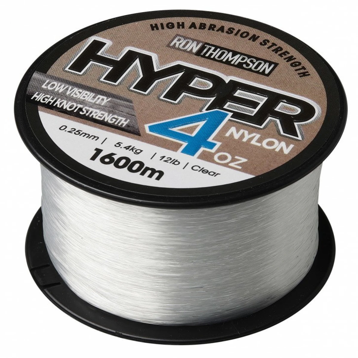 Ron Thompson Hyper 4OZ Nylon Clear Misine - 540 m 0.45 mm 13.5 kg 30 lbs
