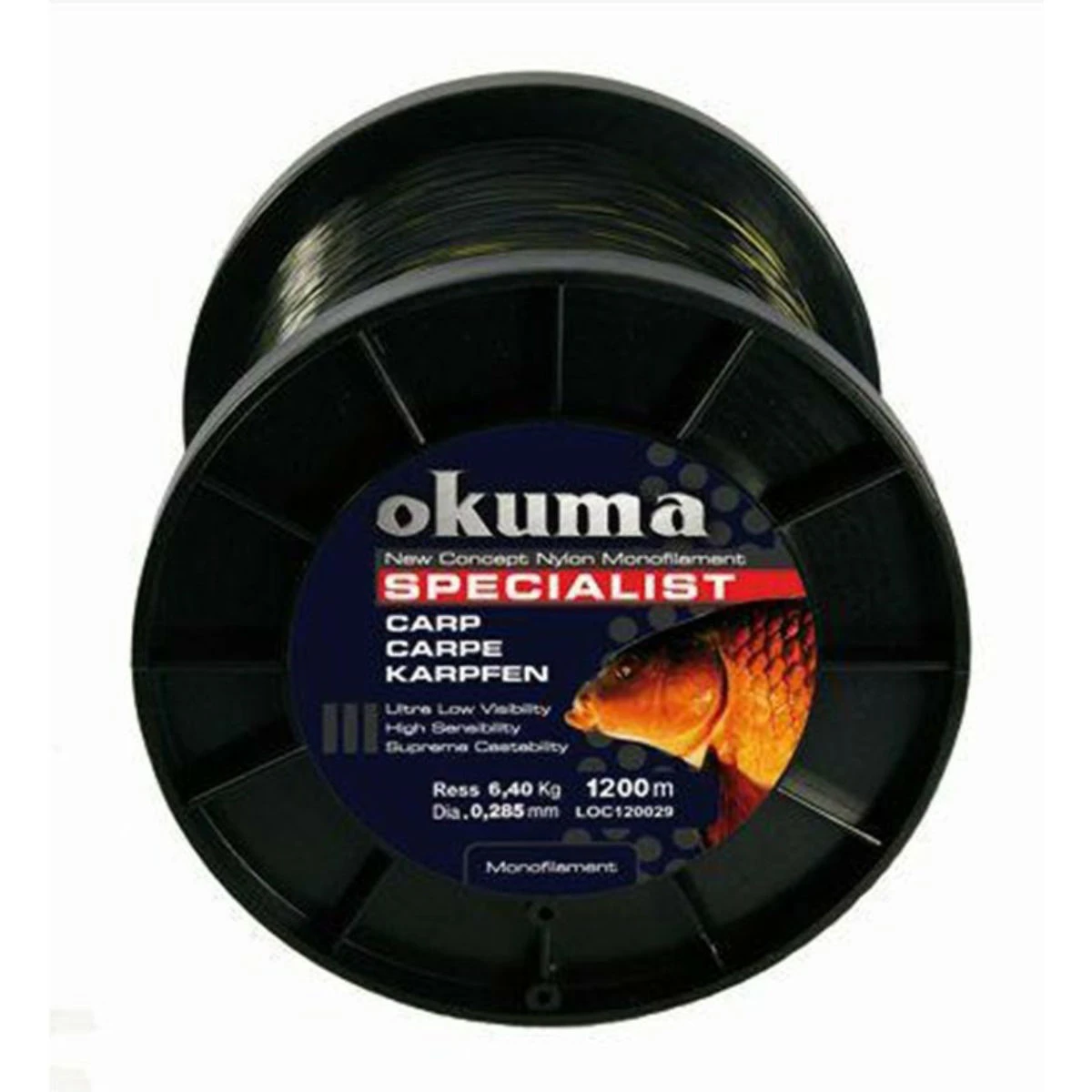 OKUMA Carp Bobin Serisi 1200 m Yeşil Misina 0.47 mm