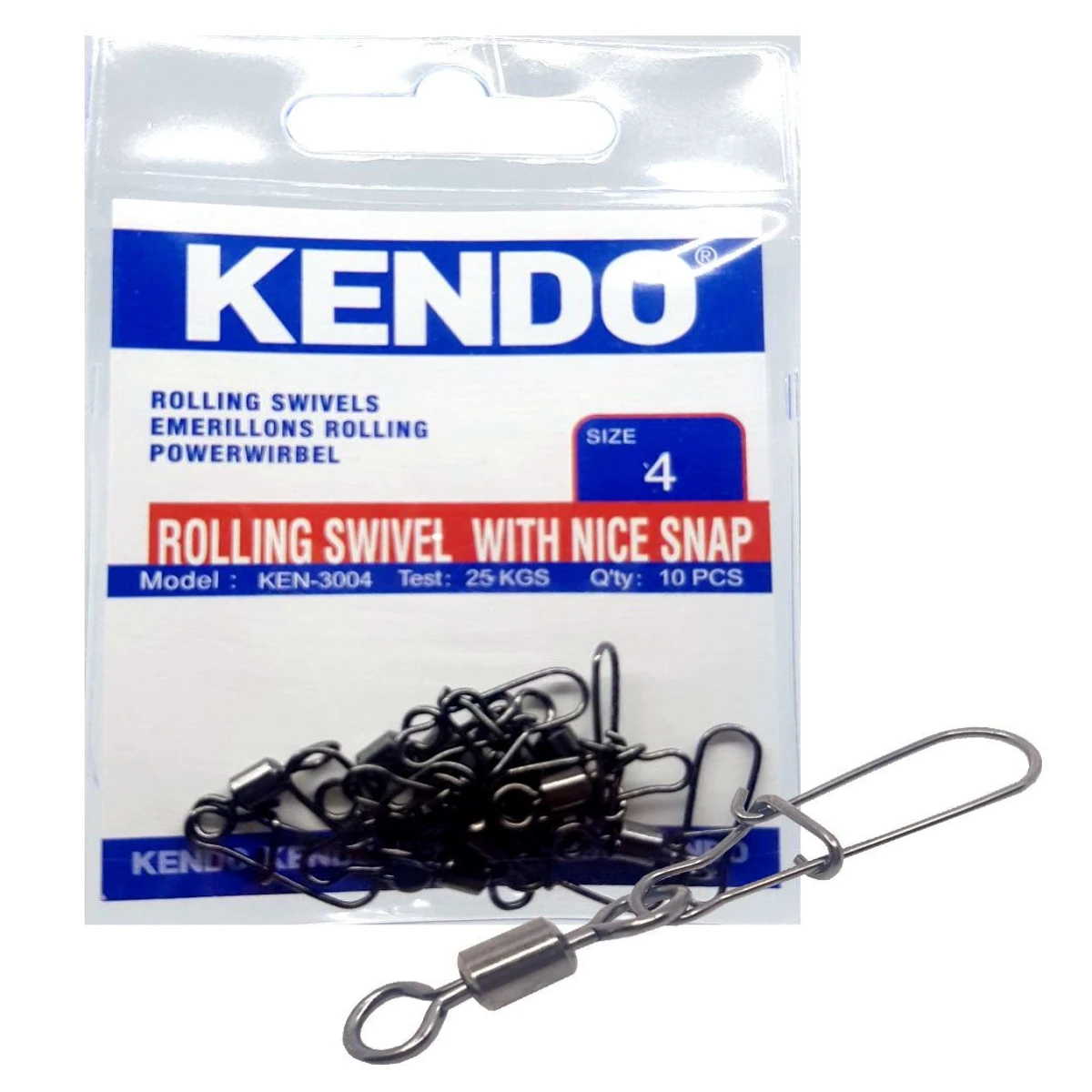Kendo Rolling Swivel With Nice Snap - 10 10pcs