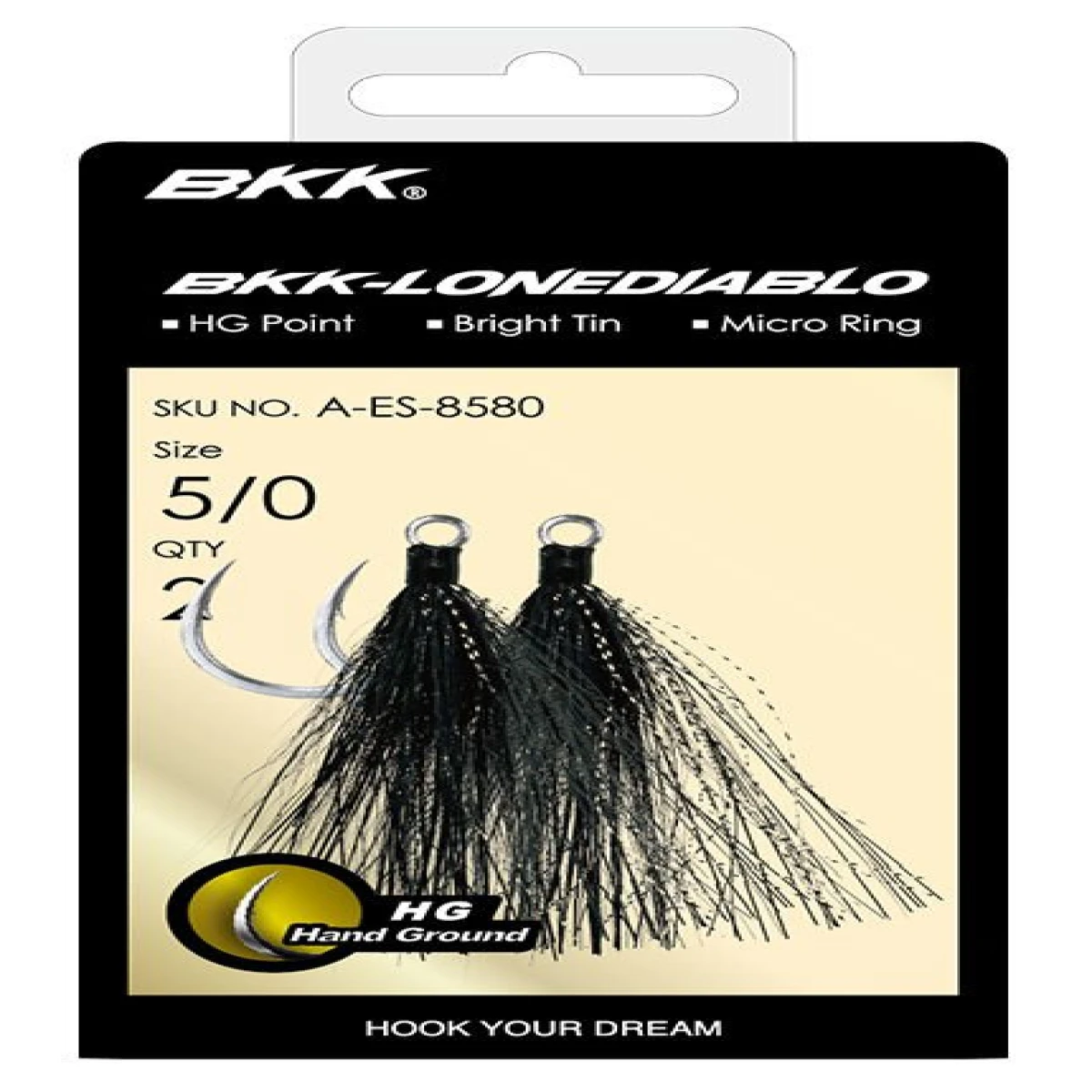 BKK Lone Diablo BT- Black Bucktail Olta İğnesi - 2/0