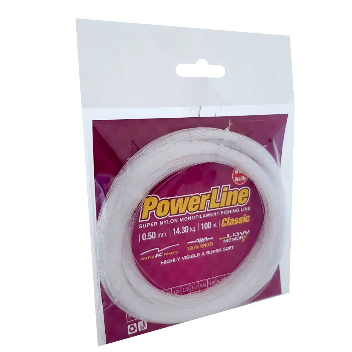 Powerline Classıc 100 mt Poşet Misina Beyaz - 0,90 mm
