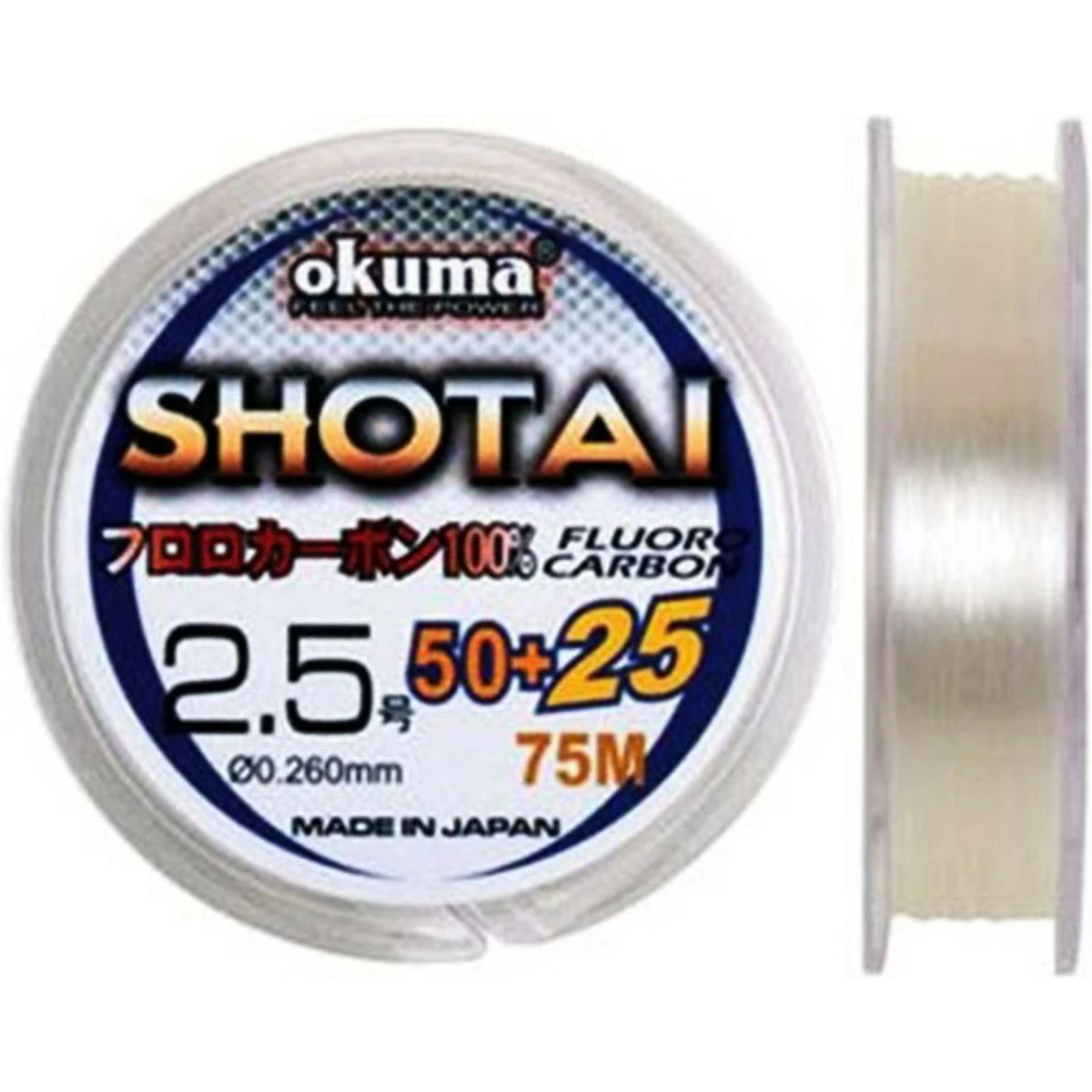 OKUMA Shotai Serisi Fluorocarbon Şeffaf Misina 0.128