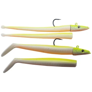 Savage gear Sandeel and Slug 10cm 10g 32-Lemon Back 4+2 Adet Sahte Balık