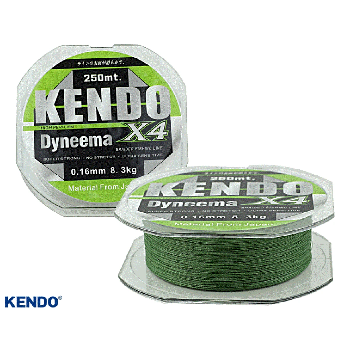 Kendo Dynema 4 Örgü 120Mt (Green) - 0,12 mm