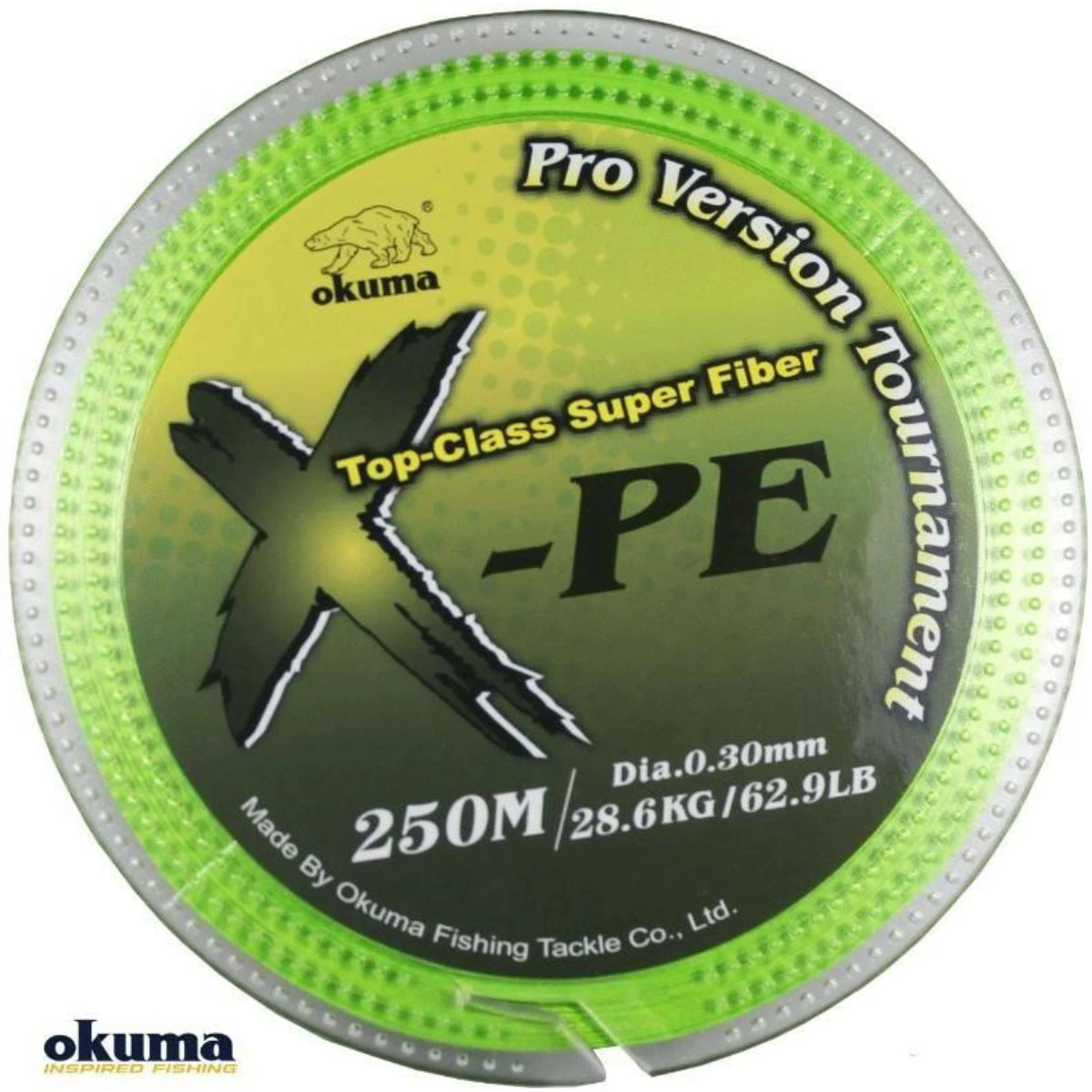 Okuma X-PE Dynema 8 Kat 250 mt Green Örgü İp - 0,15 mm