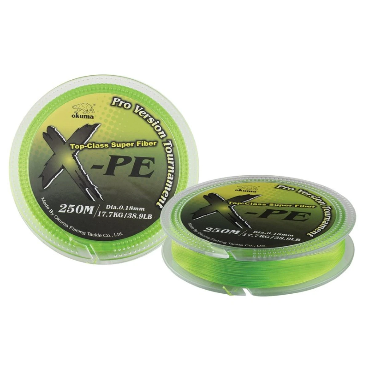 Okuma X-PE Dynema 8 Kat 250 mt Green Örgü İp - 0,10 mm