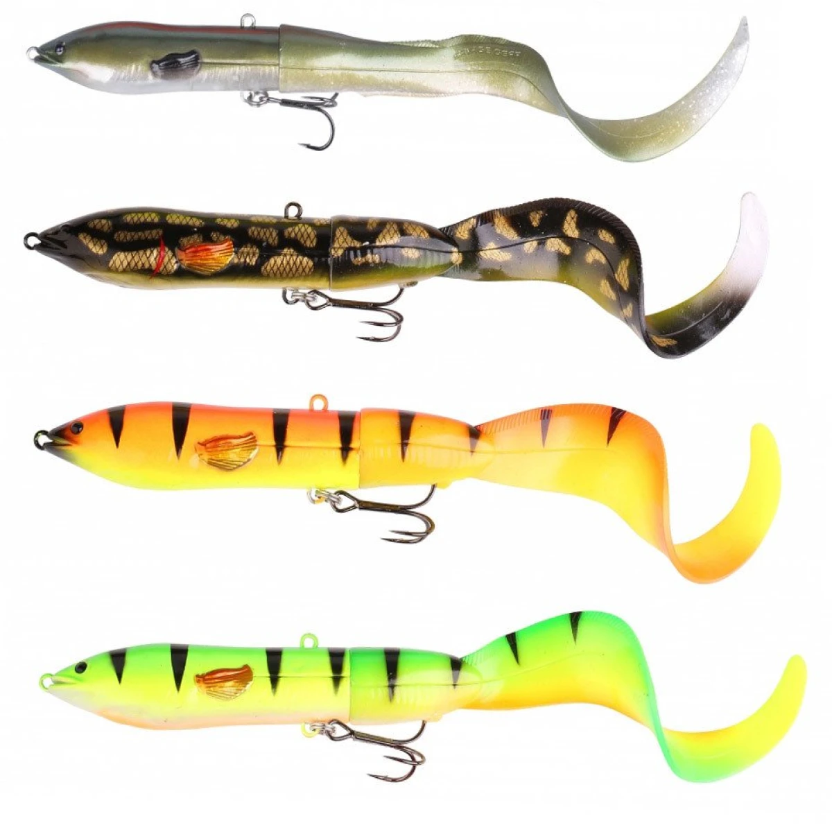 Savage gear 3D Hard Eel Tail Bait 17 cm 40 gr 1+2 Suni Yem - 04-Fire Tiger