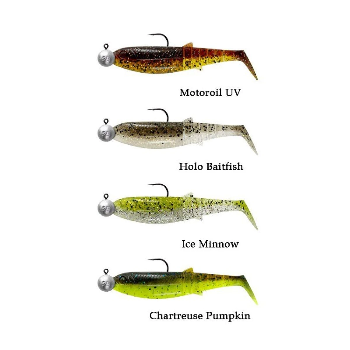 Savage Gear Cannibal Shad 8cm 5gr+7.5gr #2/0 Clear Water 4+4 Adet