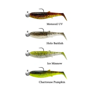 Savage Gear Cannibal Shad 8cm 5gr+7.5gr #2/0 Clear Water 4+4 Adet