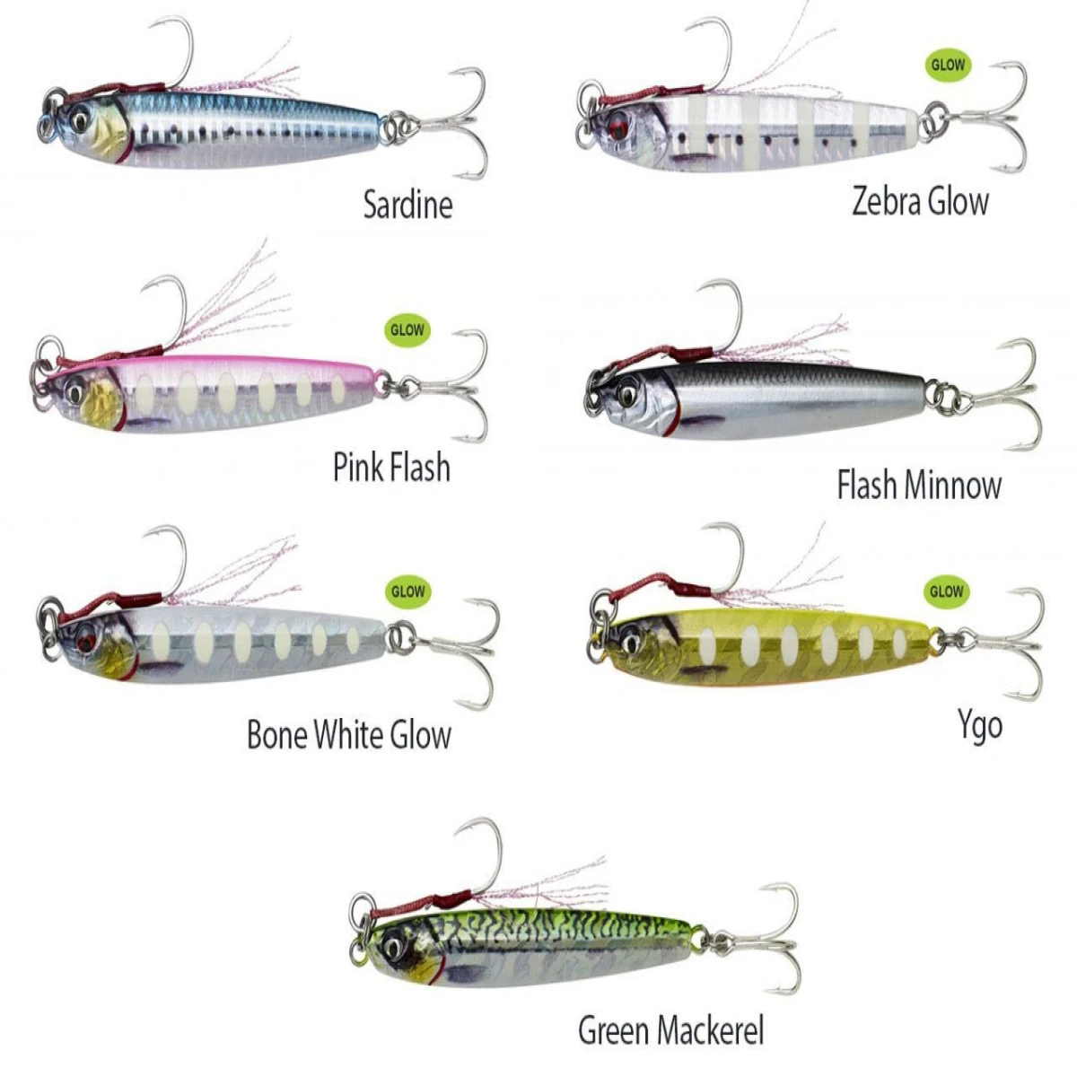 Savage gear 3D Jig Minnow 20 gr 7,5 cm Suni Yem - Glow Zebra