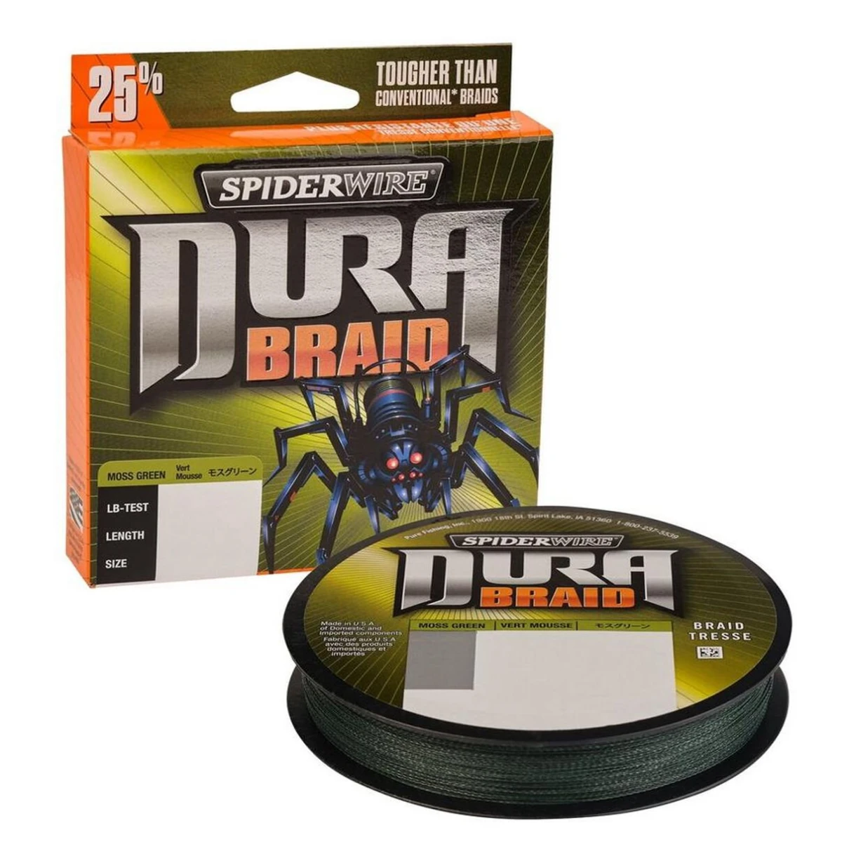 SpiderWire Dura Braid 135m Moss Green Örgü İp - 0.19mm