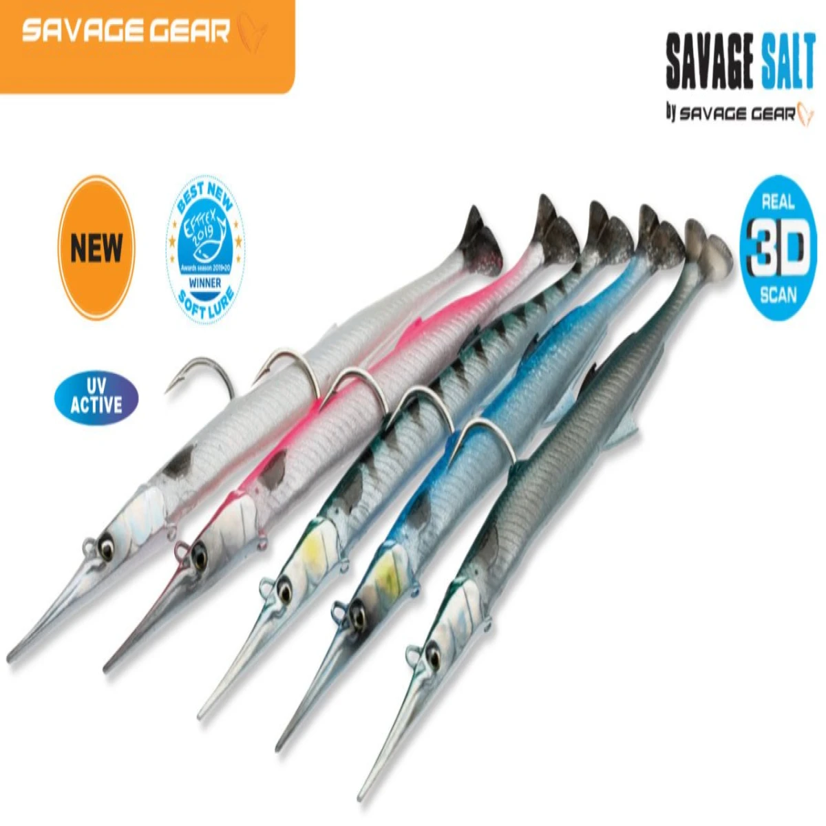 Savage gear Needlefish Pulsetail 2+1 23 cm 55g Suni Yem - Pearl White Silver