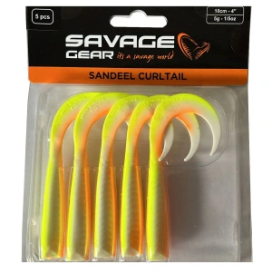 Savage Gear LB Sandeel Curltail 10cm Lemon Back 5 Adet