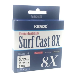 Kendo Surf Cast 8X Fighting 300 mt Örgü İp ( ICE BLUE) - 0,21mm